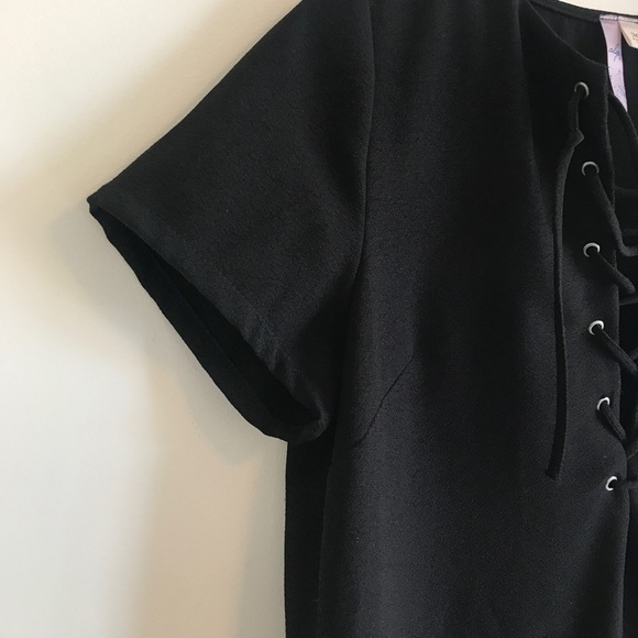 Francesca's Alya | Lace-up Neck Mini Dress - Picture 5 of 6